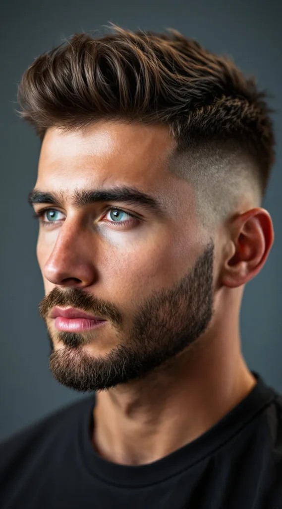 Textured Crop with Mid Taper Fade