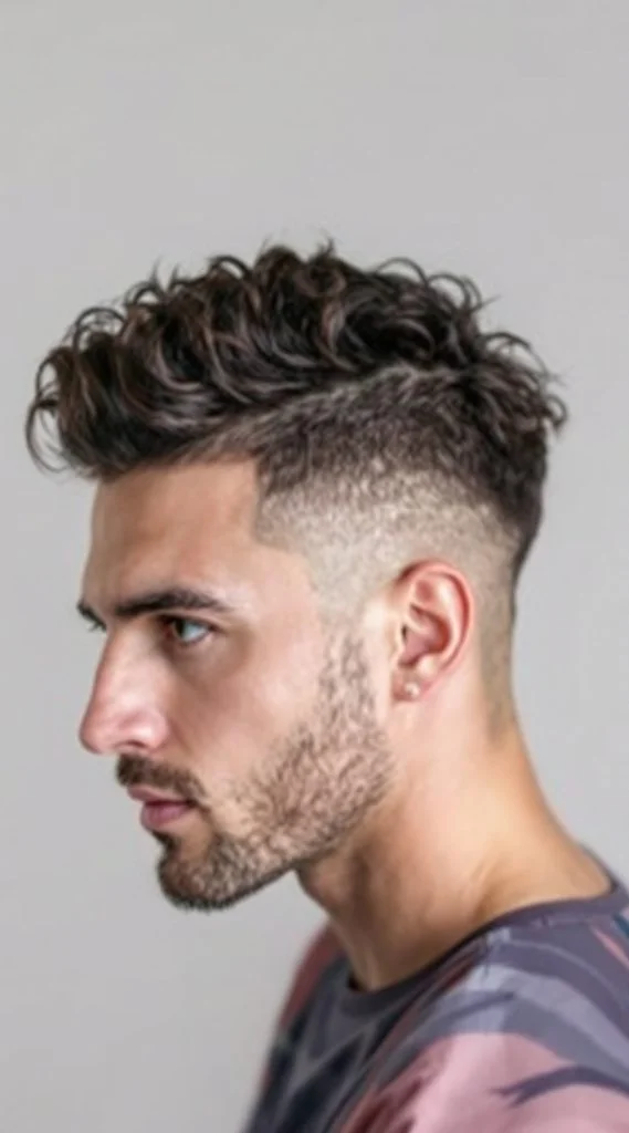 Low Fade with Curly Sides