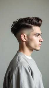 High Taper Fade with Long Textured Top