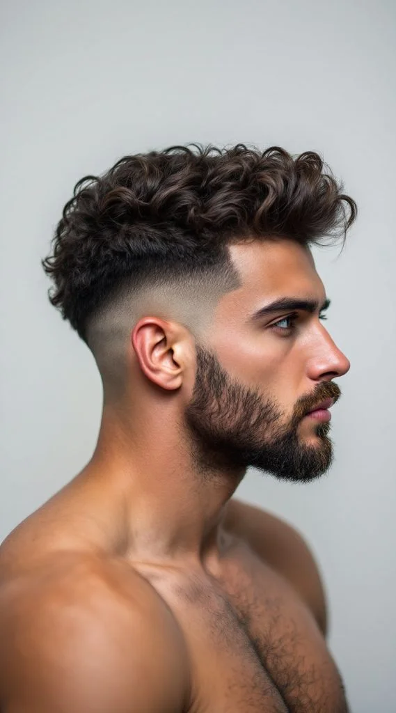 Curly Fade with Low Sides
