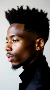 High Taper Fade with Messy Waves