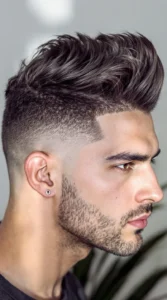 High Taper Fade with Clean Shaved Sides