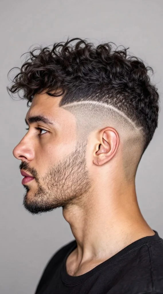 Curly Fade with Soft Waves
