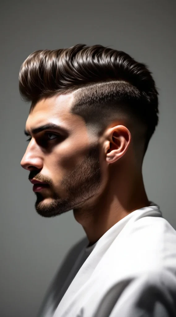 Modern Caesar Cut with Mid Taper Fade