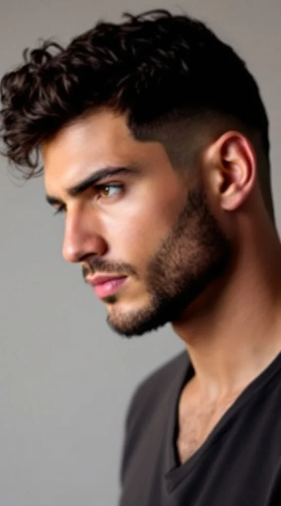 Medium Length Curly Fade