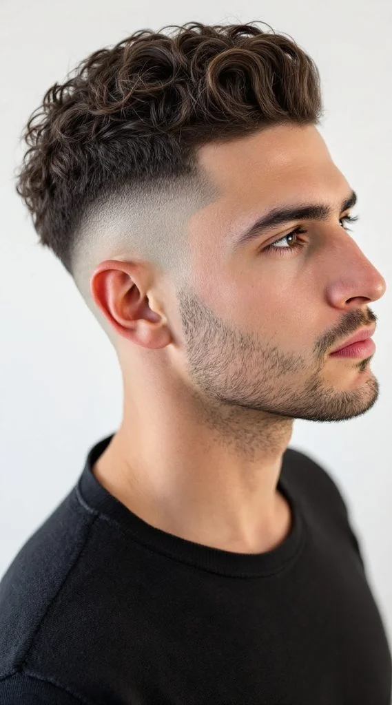 Taper Fade with High-Contrast Curls