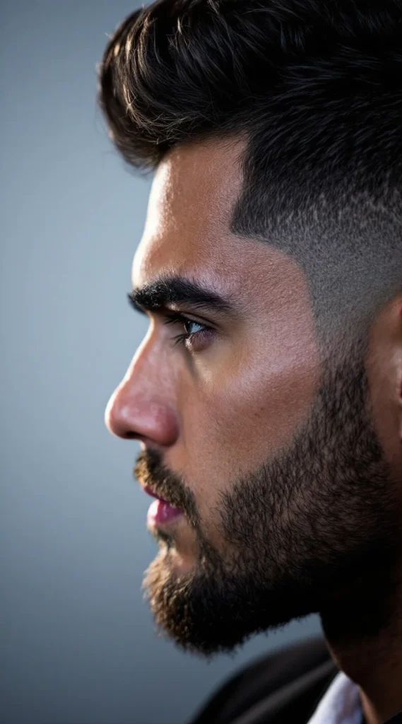 Low Taper Fade with Textured Top