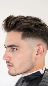 High Taper Fade with Short, Textured Top: