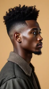 High Taper Fade with Disconnected Undercut