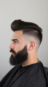High Taper Fade with Zigzag Part