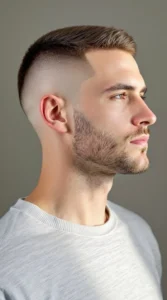Buzz Cut with High Taper Fade