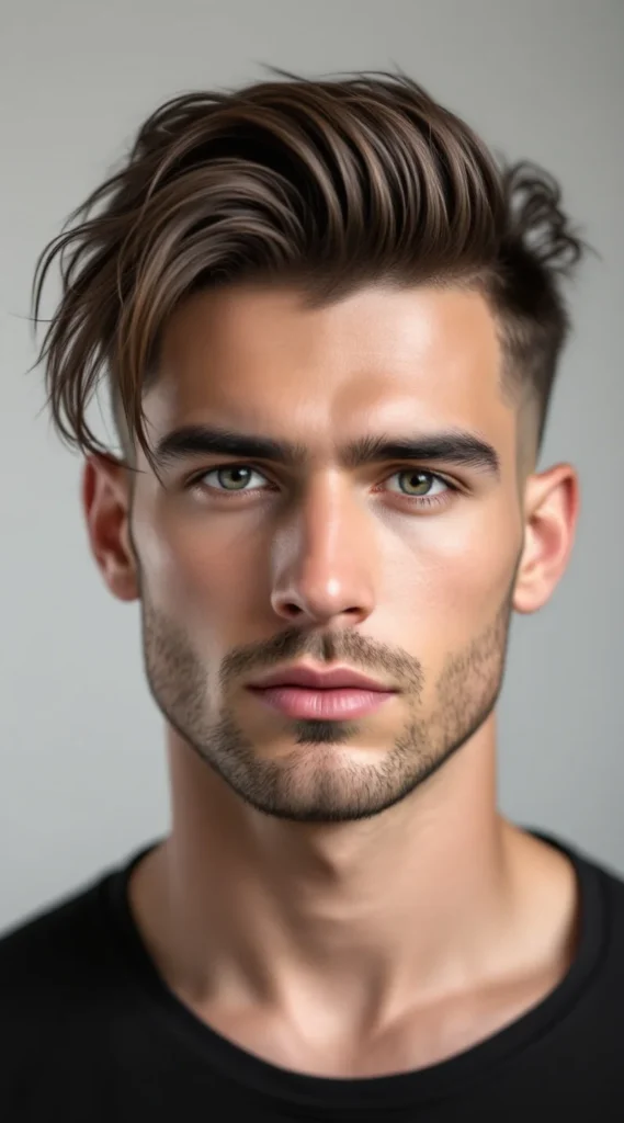 Long Quiff with Mid Taper Fade