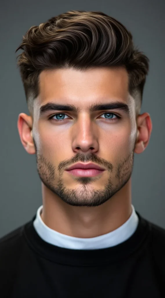 Modern Comb Over with Taper Fade