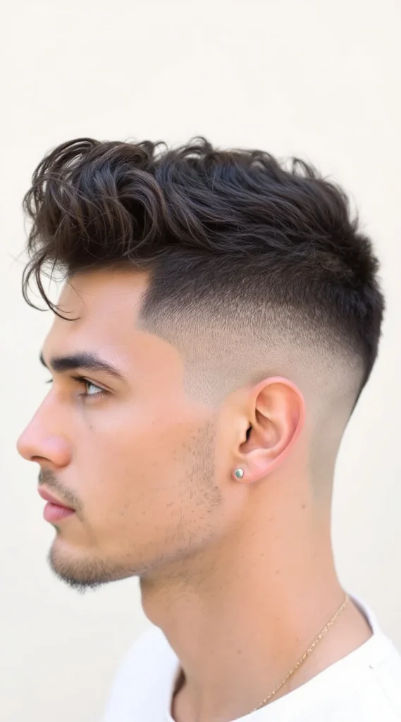 Curly High Top with Low Taper Fade