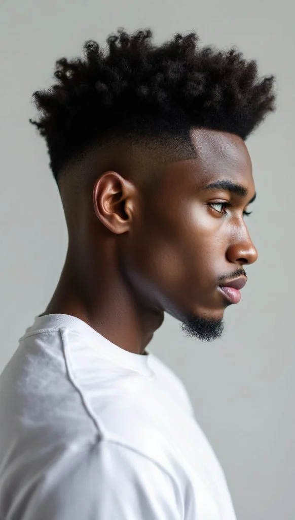 Low Taper Fade with Afro