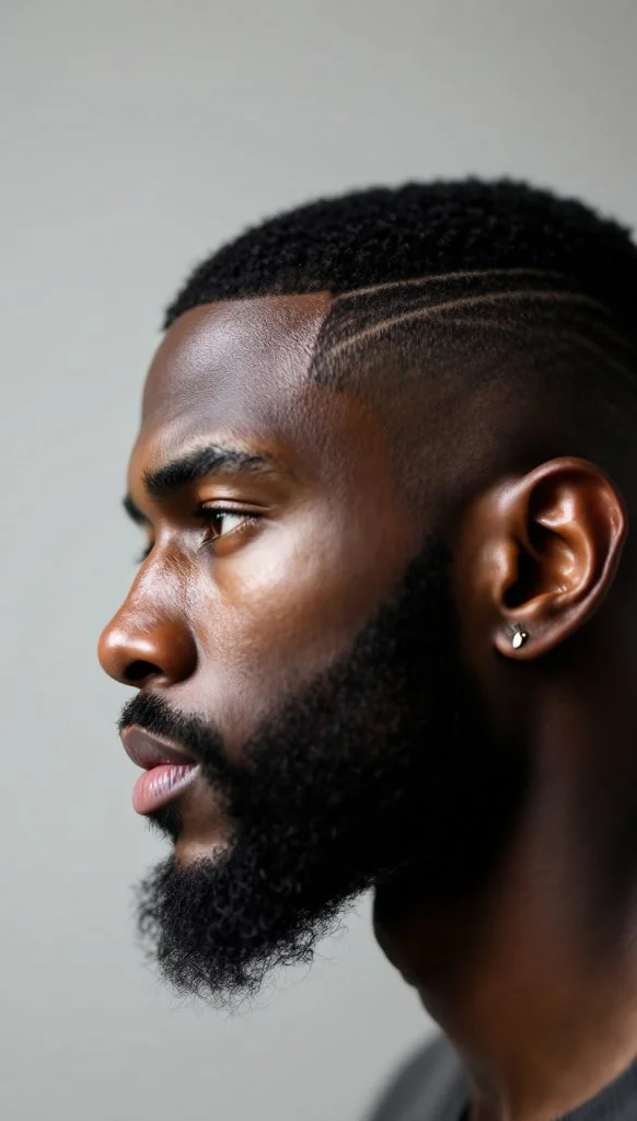 Low Taper Fade with Balding Fade