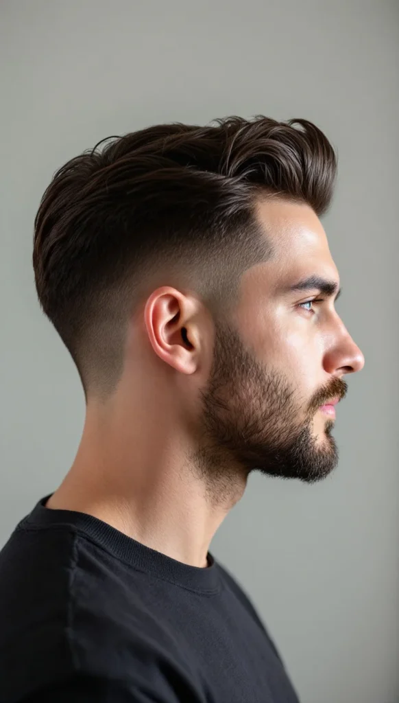 Low Taper Fade with Caesar Cut