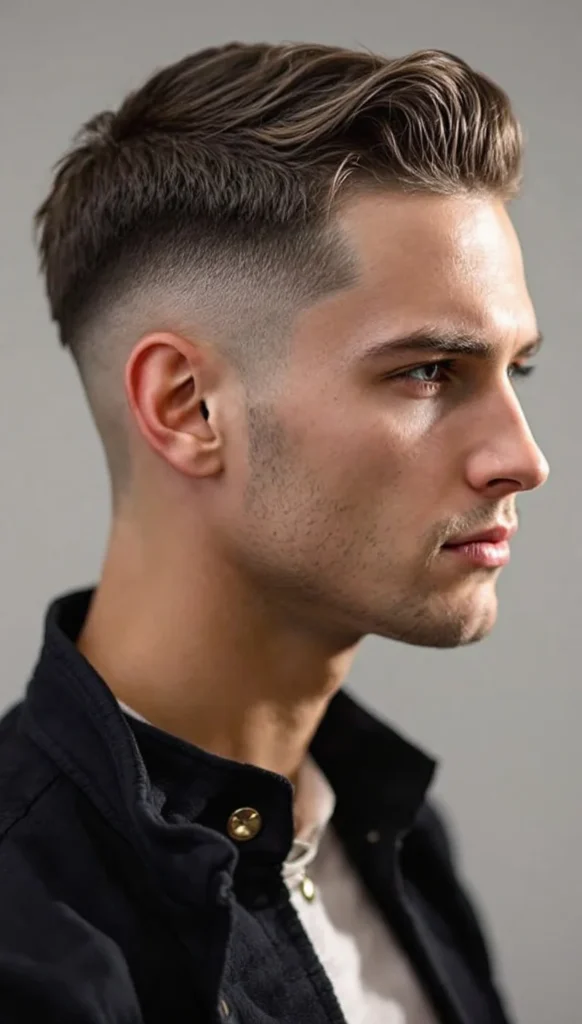 Low Taper Fade with Ivy League Cut