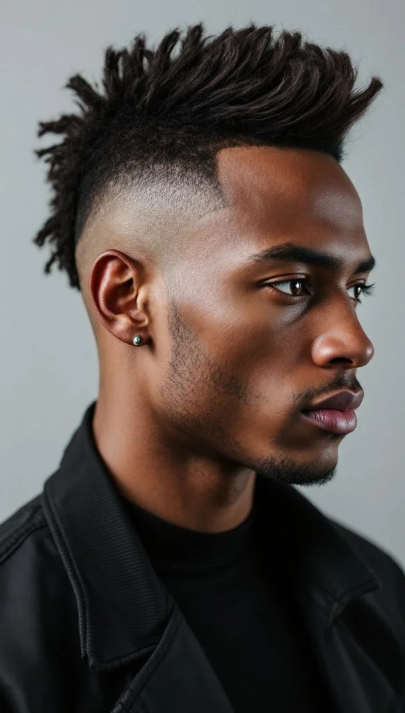 Low Taper Fade with Mohawk