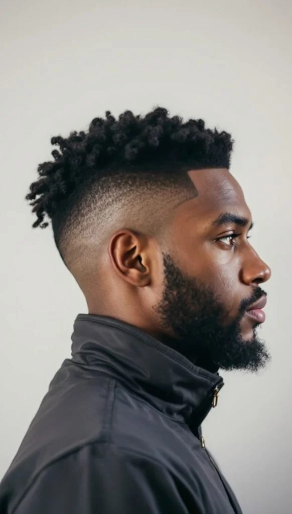 Low Taper Fade with Short Curls