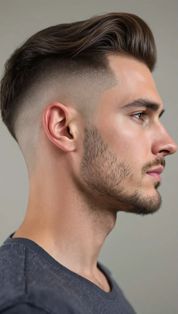 Low Taper Fade with Side Part