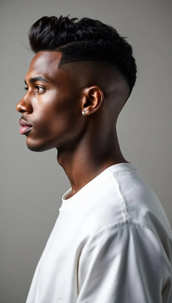 Low Taper Fade with Side Part