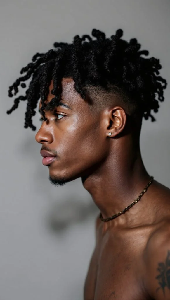 Low Taper Fade with Tapered Curls