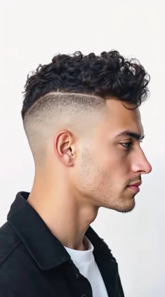 Low Taper Fade Curly Hair