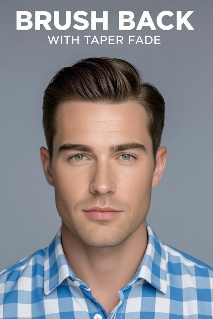 Brush Back with Taper Fade