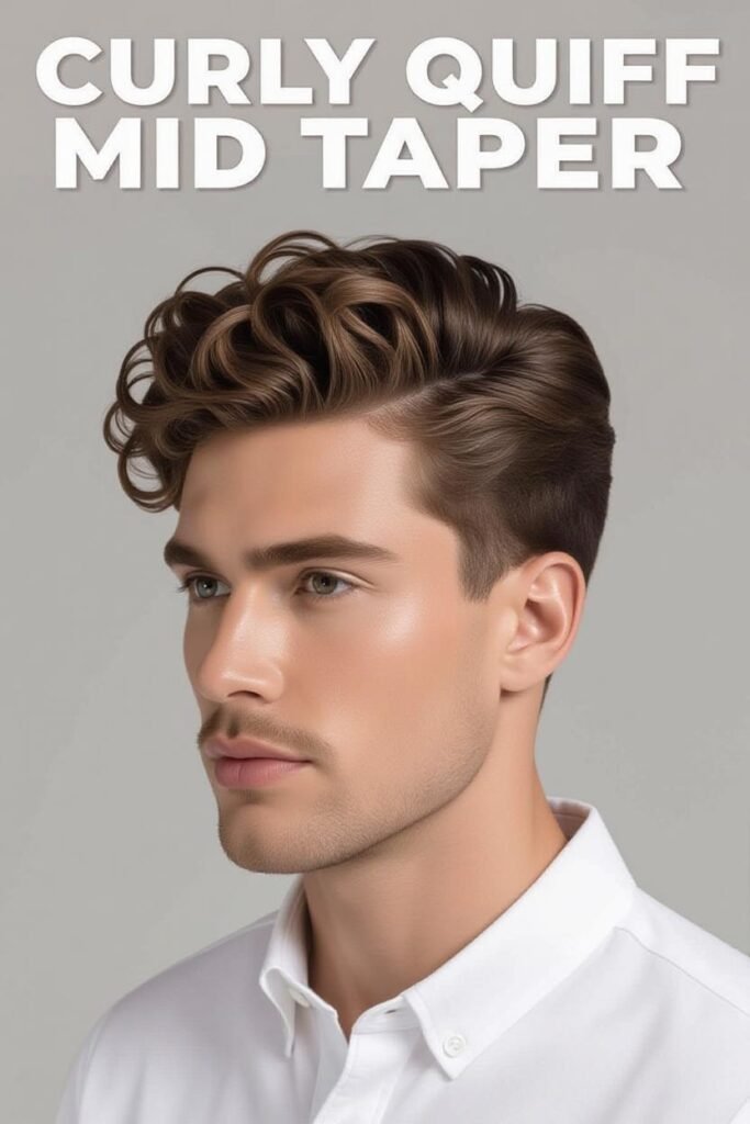 Curly Quiff Mid Taper