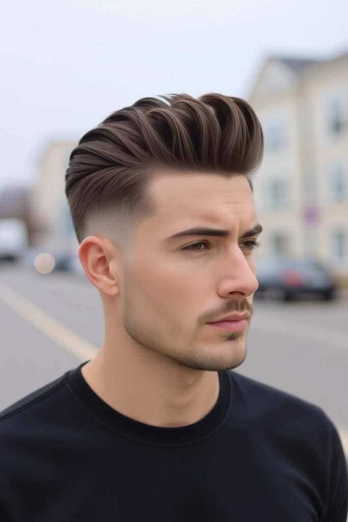 High Taper Fade with Quiff