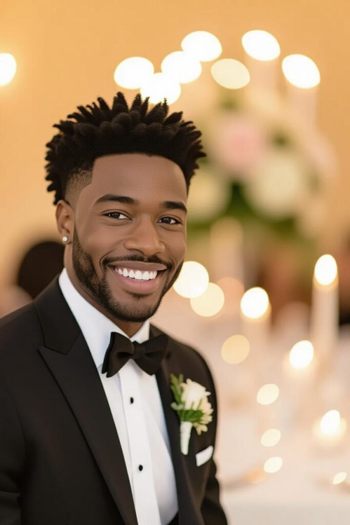 High Taper with Mini Afro