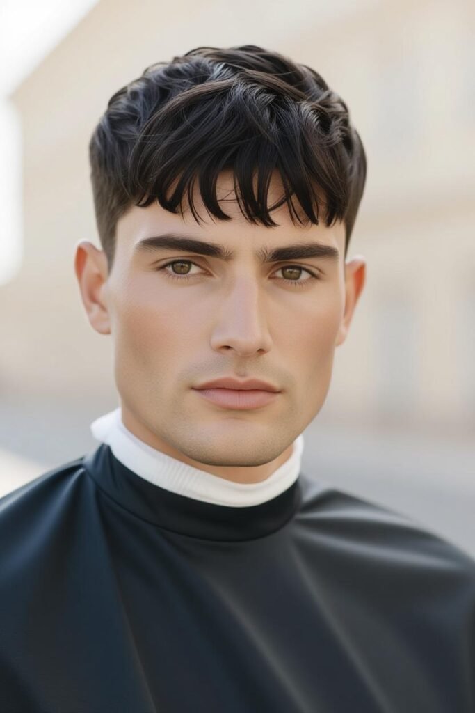 Low Taper Fade with Caesar Cut