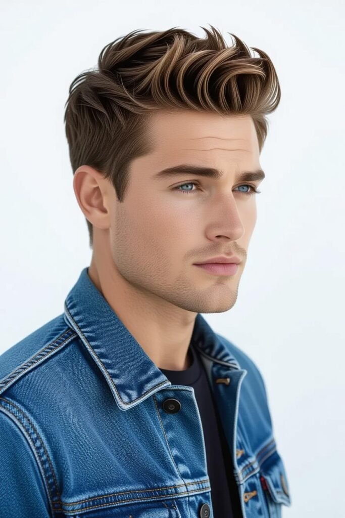 Low Taper Fade with Longer Top