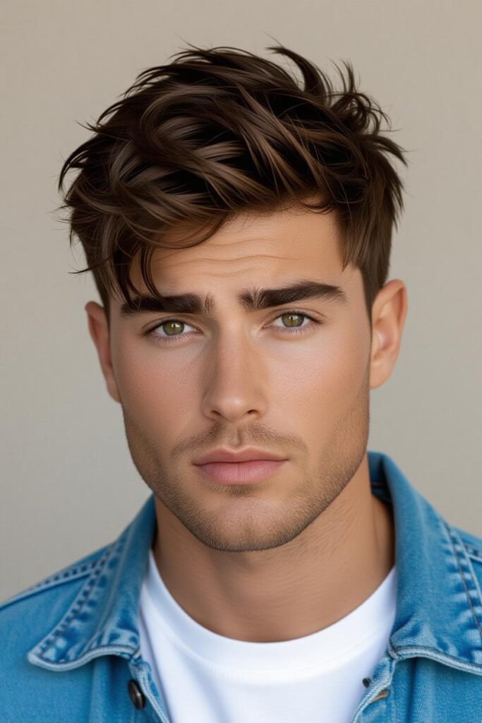 Low Taper Messy Fringe