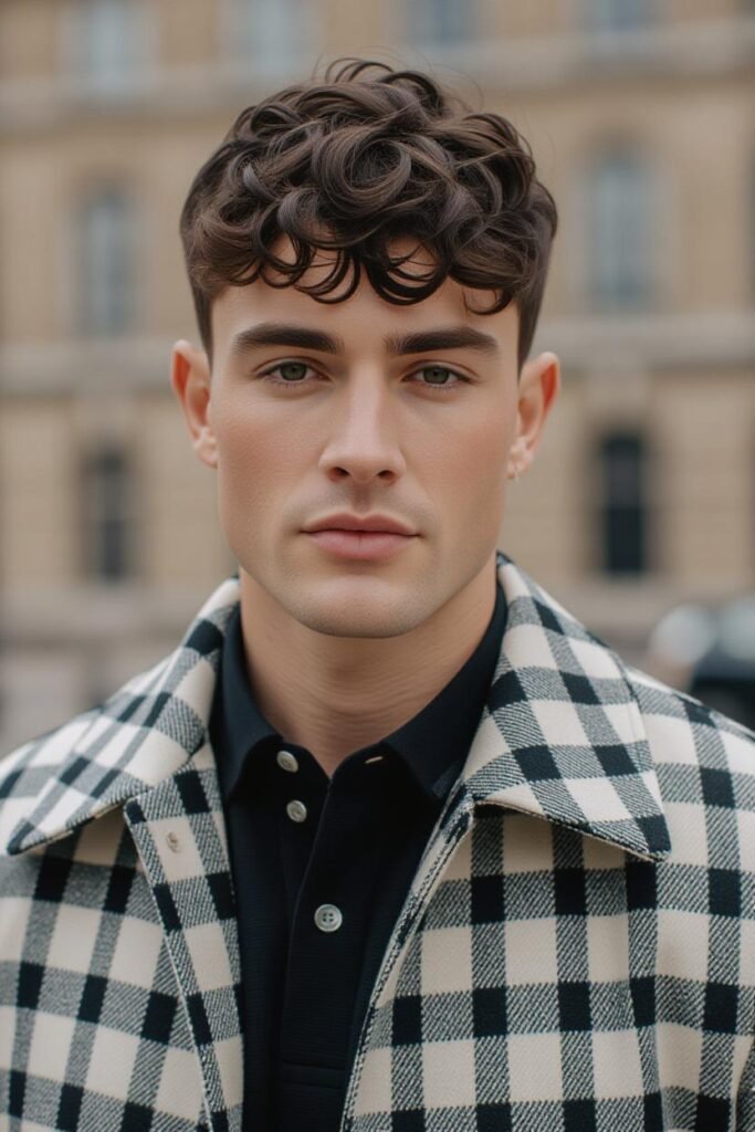 Mid Taper Curly Fringe