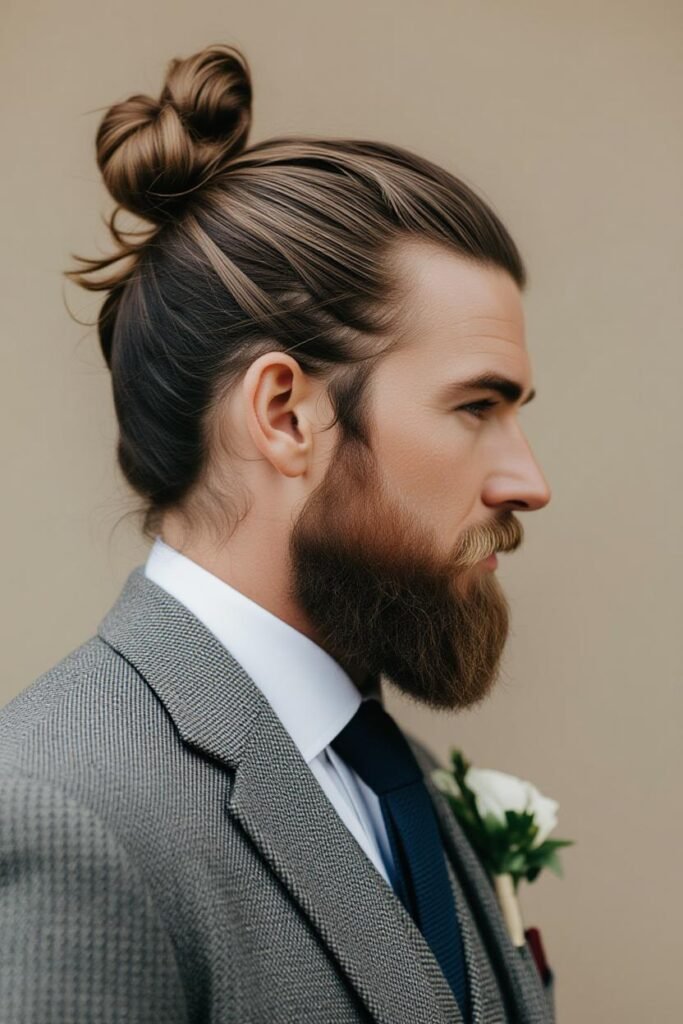 Mid Taper with Man Bun