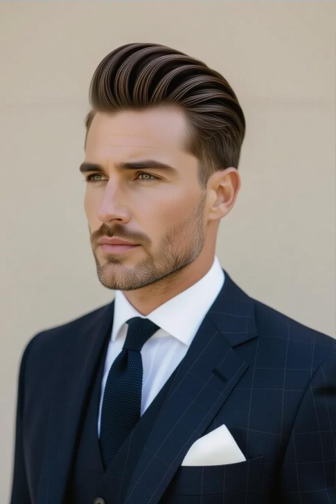 Mid Taper with Pompadour