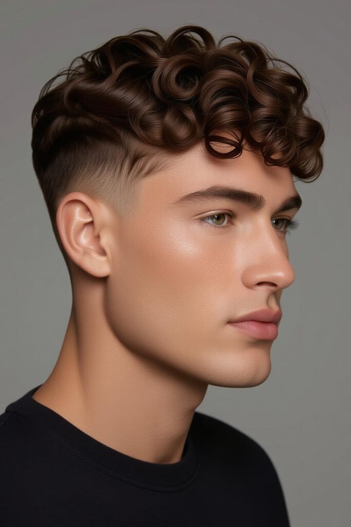 Side Taper Coily Curls