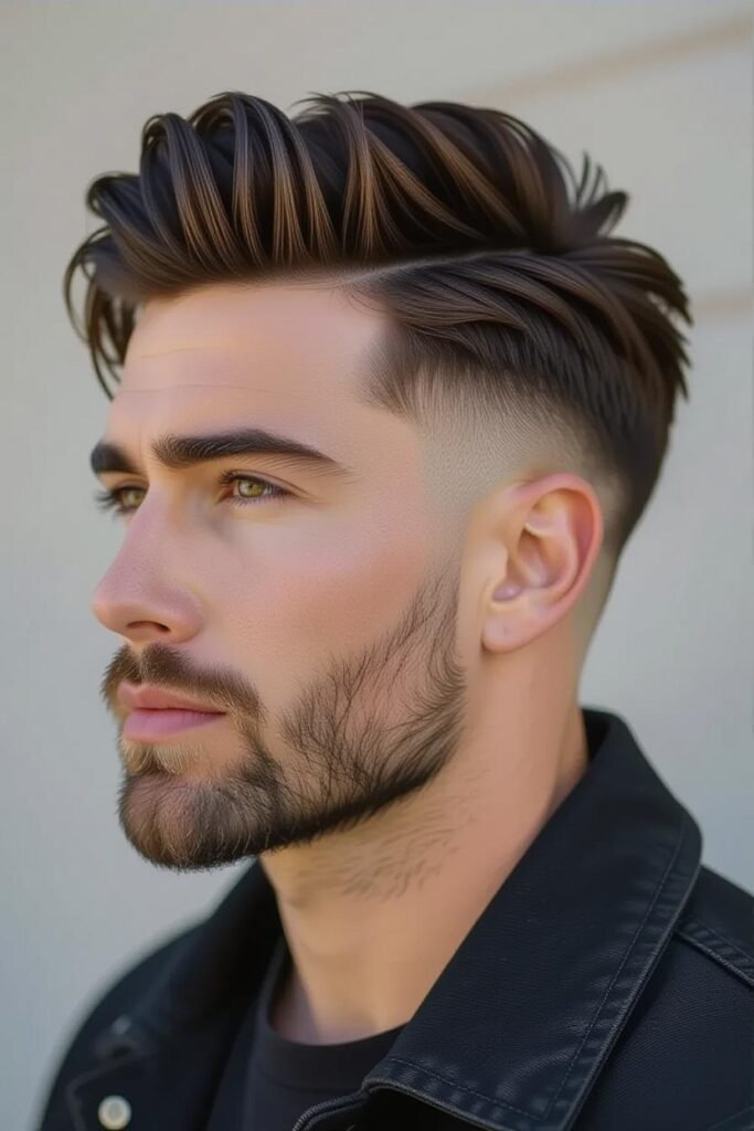 Textured Quiff Taper Fade